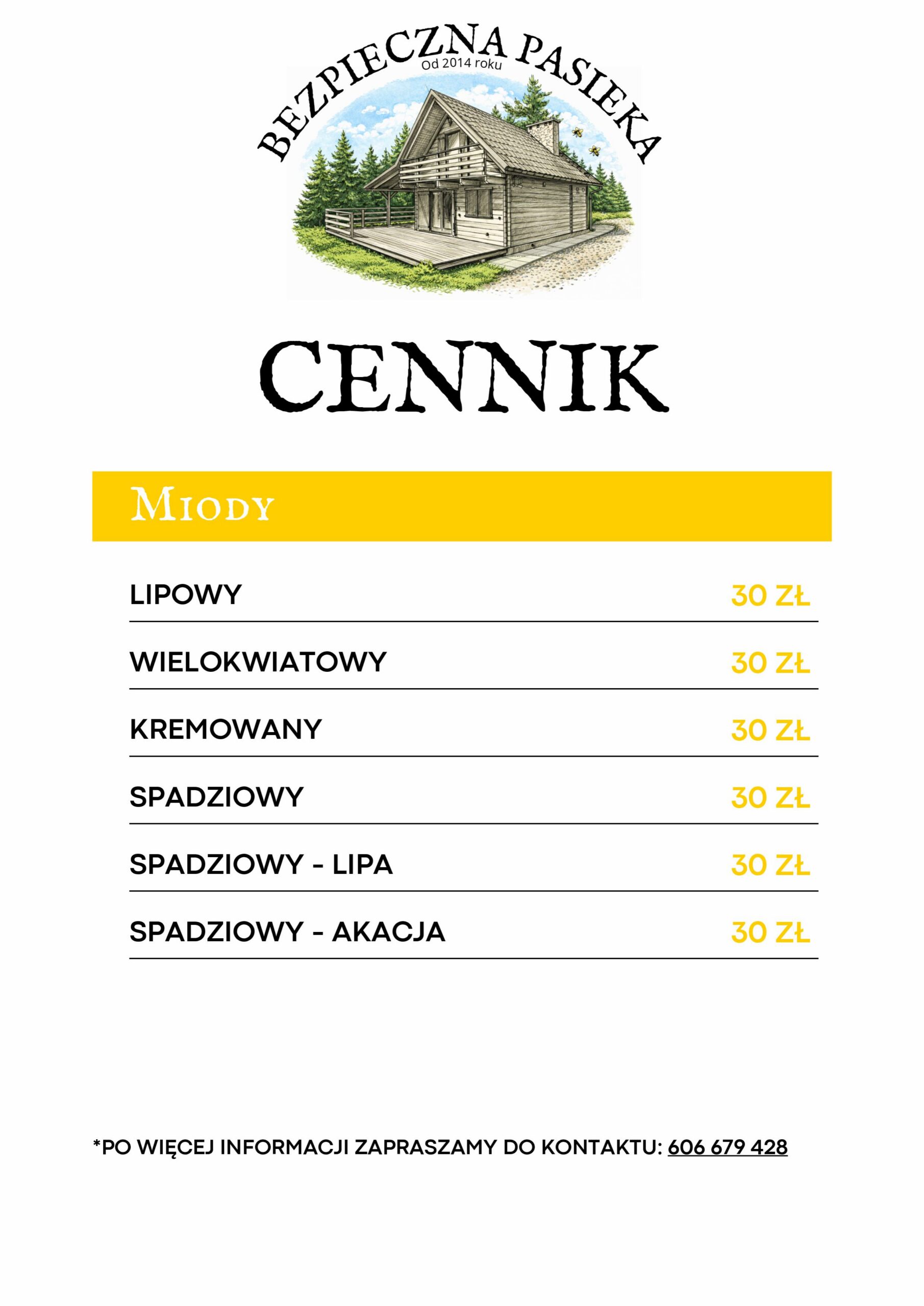 cennik bezpieczna pasieka