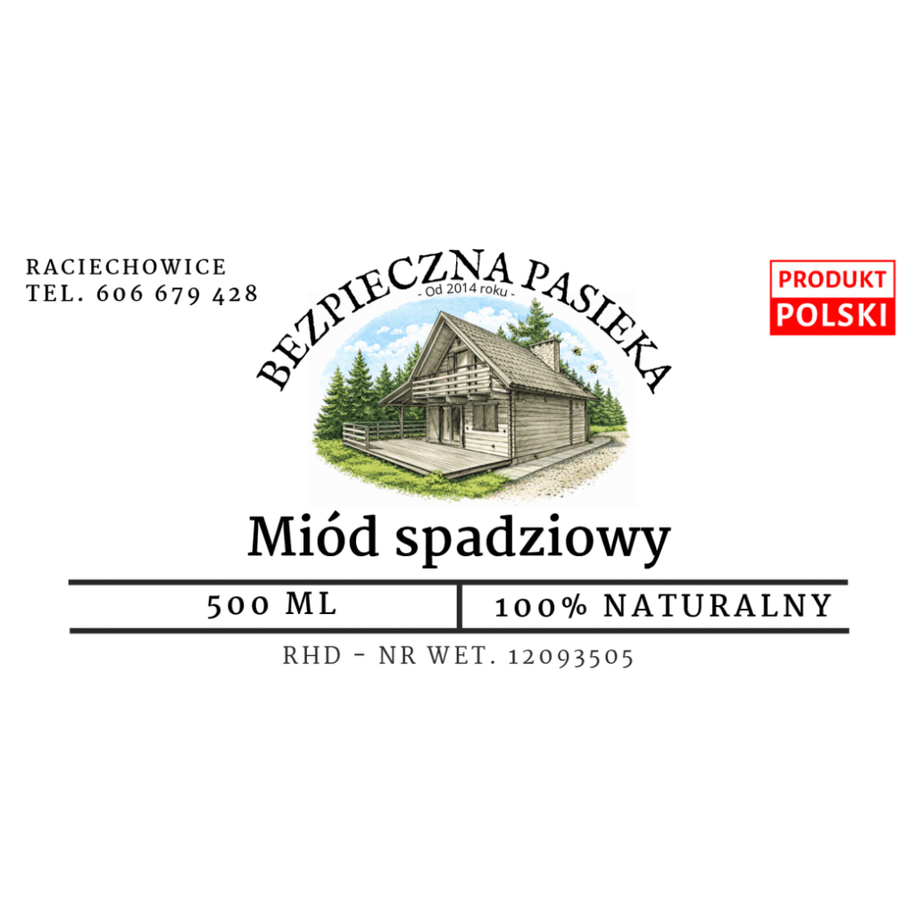 etykieta produktowa bezpieczna pasieka